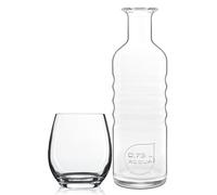 Bormioli Hydrosommelier Servizio 7 Pezzi, Vetro. Composto da una bottiglia 0,75 lt e 6 bicchieri acqua cl 40.