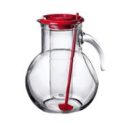 Brocca Kufra da 2 lt in Vetro con Tappo Rosso e Rinfrescatore Bormioli Caraffa