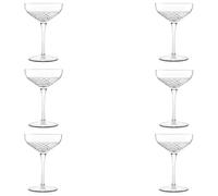 Bormioli Luigi Calice Roma 1960 CONF. 6 PZ. CL.30 Cocktail Coupe