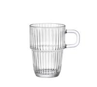 Bormioli Rocco 12 mug Barshine in vetro trasparente, impilabile, cl 31,5