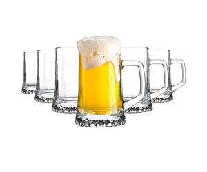 Bormioli Rocco 133640337 - Boccale da birra, 510 ml, in vetro, trasparente, 6 pezzi