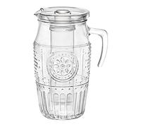 Bormioli Rocco 335942MQD321990, Romantic Brocca in Vetro con Tappo in Plastica, 1.8 litri