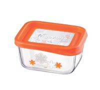 Bormioli Rocco 35170 Frigoverre Fun, Rettangolare, Vetro, Tappo Arancio, 13 x 10 cm
