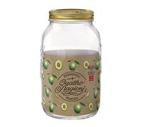 BORMIOLI Bottiglia Aqua LT.1 C/Tappo, 1 Liter, Acciaio Inossidabile, Trasparente