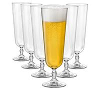 Bormioli Rocco 6X 520ml Bartender Bicchieri da Birra con Gambo - Lager Artigianale Ale Cedro Pilsner Alto Tulipano Set da Pinta con Stelo