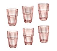 Bormioli Rocco Barshine Longdrink - Set di 6 bicchieri da pesca, 38 cl