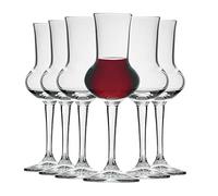 Bormioli Rocco Bicchiere da Grappa/liquore - in Vetro con Stelo - 80 ml - 6 Pezzi