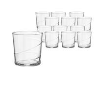 Bormioli Rocco Bodega Swirl Negroni - Set di 12 bicchieri da 340 ml, design a spirale con bordi rinforzati e bordi sicuri, bicchieri durevoli per cocktail, realizzati in Italia, lavabili in