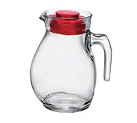 Bormioli Rocco BOR103 Caraffa da Tavola in Vetro, con Tappo Rosso, 150 cl