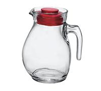 Bormioli Rocco BOR103 Caraffa da Tavola in Vetro, con Tappo Rosso, 150 cl