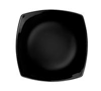 Piatto piano 26x26 cm vetro opalino nero Eclissi Bormioli