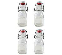 125 ml Bottiglia di vetro 'Swing', quadrata, imboccatura: tappo meccanico