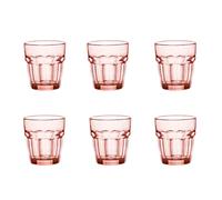 Bormioli Rocco Confezione 6 Bicchieri Rockbar In Vetro Cl 27, Rosa