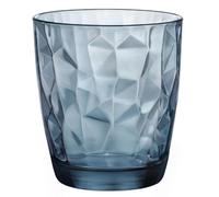 6x Bicchieri In Vetro Diamond Per Acqua Blu, 30,5Cl