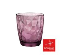 Bormioli Rocco Set 3 Bicchieri in Vetro Diamond per Acqua 30cl Blu - blu vetro 991068