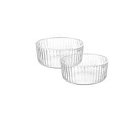 Bormioli Rocco Exclusiva - Mini ciotole da portata, set da 56,7-432,3 g, impilabili, in vetro, con elegante design riflettente, stoviglie italiane, lavabili in lavastoviglie