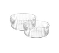 Bormioli Rocco Exclusiva - Set di ciotole da portata impilabili in vetro per snack, salse e condimenti, design elegante riflettente, stoviglie italiane da 15,2 cm, lavabili in lavastoviglie
