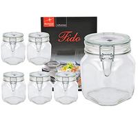 Bormioli Rocco Fido 75 cl Vaso Ermetico Set 6 Pz + RICETTARIO