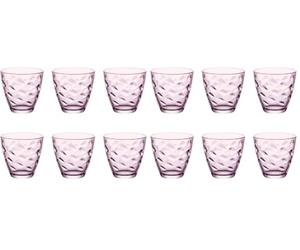 Bormioli Rocco Flora Set 6 Bicchieri da Acqua in Vetro di Colore Rosa, 26 onfezione da 2)