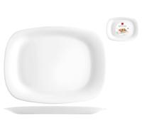 Bormioli Rocco Grangusto Set 6 Piatti Barbeque, Opale, 33x24 Bianco
