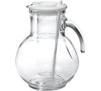 Bormioli Rocco Kufra Brocca con contenitore per ghiaccio e coperchio bianco, 72-3/4oz