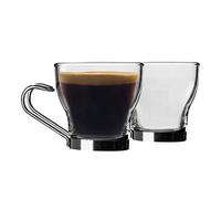 Bormioli Rocco Oslo Espresso Tazza con Manico in Metallo 100ml Temperato 6 Tazze