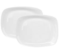 Bormioli Rocco Parma Set Piatto Da Portata, 325 X 240 X 23 mm, piatto da portata in vetro opale bianco, rettangolare, Evergreen Elegante Design