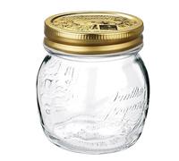 Bormioli Rocco Quattro Stagioni 79208 (12 pezzi, capacità 250 ml, vasetti per marmellata con coperchio dorato, coperchio da 70 mm)