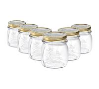 Bormioli Rocco Quattro Stagioni di Vetro Barattoli - Tradizionale della Cucina di Scatola Metallica con Tappo a Vite Coperchio - 250ml - Confezione da 6
