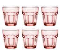 Bormioli Rocco Confezione 6 Bicchieri Rockbar In Vetro Cl 27, Rosa