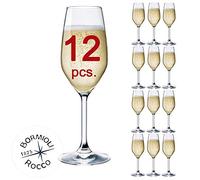 Bormioli Rocco - Set 12 Flute da Champagne & Prosecco - MOD. Flute DIVINO 24 - capacità: cl. 24