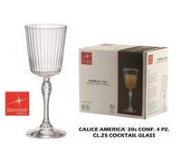 Calice Cocktail America'20 Cl 25 H 20,2 Ø Cm 7,8 Bormioli Rocco Set Da 6 - trasparente BM136672