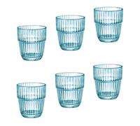 Bormioli Rocco Set di 6 bicchieri Barshine Rocks, blu, 30,5 cl