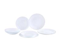 SERVIZIO PIATTI 12 PZ BORMIOLI IN ARCOPAL BIANCO WHITE MOON 6 PIANI + 6 FONDI