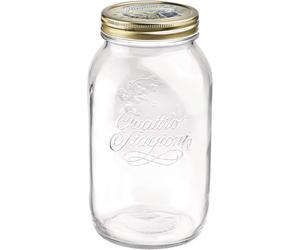 Bormioli Set 2 Barattoli 4 Stagioni Vetro Trasparente Con Tappo Alluminio 1,5 LT