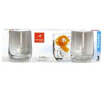 Bormioli Set 3 Bicchieri Acqua 27cl Rocco Made in Italy Linea Loto cod.9046