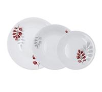 Bormioli Rocco Set Piatti 18 pezzi Botanica Rosso