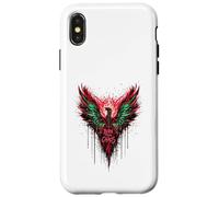 Born From Chaos Fenice - Vintage Edgy Y2K Backprint Graffiti Custodia per iPhone X/XS