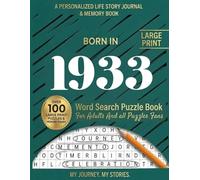 Born In 1933 Word Search Puzzle Book: A Unique Birthday Gift Puzzle Book Packed with Entertaining Word Searches for Adults