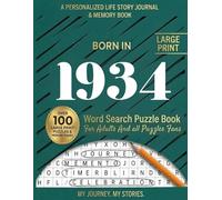 Born In 1934 Word Search Puzzle Book: Brain Boosting Word Search Puzzles with Easy-to-Read Large Print for Adults and Seniors