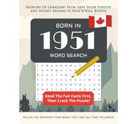 Born in 1951 Word Search Canada: Perfect 74th Birthday Gift Idea For Mom and Dad: Personalized Word Search Book for Adults 2025 | Large Print Puzzle ... Mother or Father | Fun Facts From Every Year