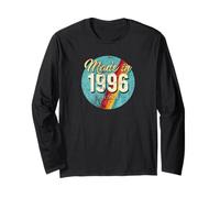 Born in 1996 Vintage 30th Birthday Retro Throwback Maglia a Manica