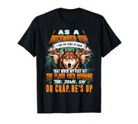 Born in December Birthday Guy Funny Boy Men Wolf Lover Maglietta
