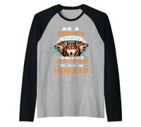 Born in February Birthday Guy Funny for Boy Men Wolf Lover Maglia con Maniche Raglan