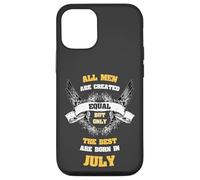 Born in July All Men Equal Best Are Born In July Birthday Custodia per iPhone 12/12 Pro