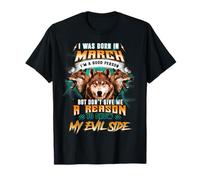 Born in March Birthday Wolf Funny for Boy Men Wolves Lovers Maglietta