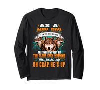 Born in May Birthday Guy Funny Boy Men Wolf Lover Maglia a Manica