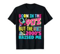 Born In The 90's But The 2000's Raised Me Y2K Nostalgia Maglietta