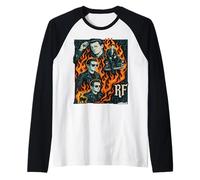 Born of Fire, forgiato in stile vintage, idea regalo. Maglia con Maniche Raglan