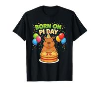 Born on Pi Day 3.14 Birthday Capybara Maglietta